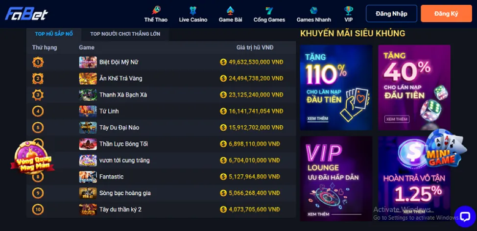 Ưu đãi và khuyến mãi hấp dẫn cho slot